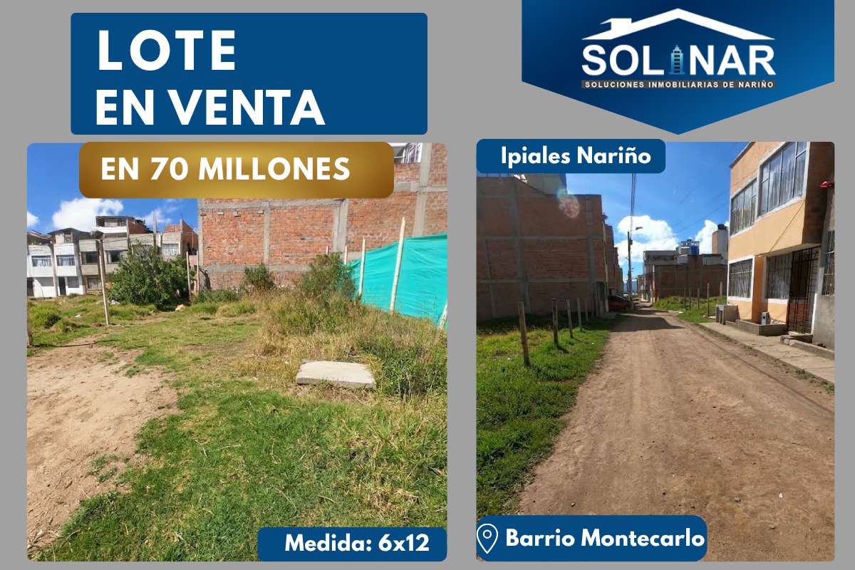 LOTE EN VENTA BARRIO MONTECARLO Cod. L053
